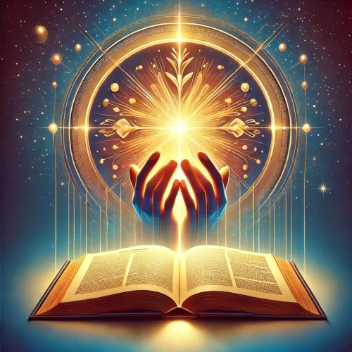 relationships-based-on-faith glowing-open-book-clasped-hands-spiritual-connection